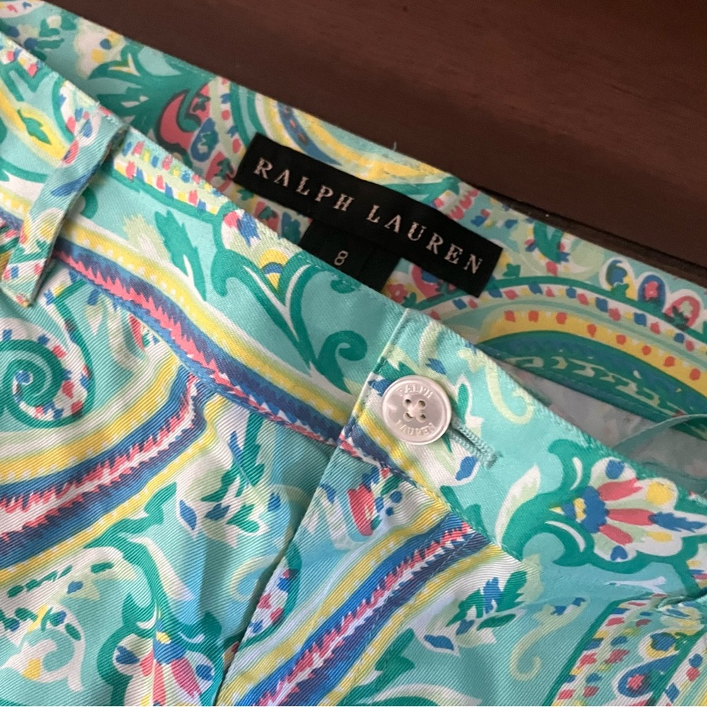 Ralph Lauren Pants Paisley Black Label Size 8